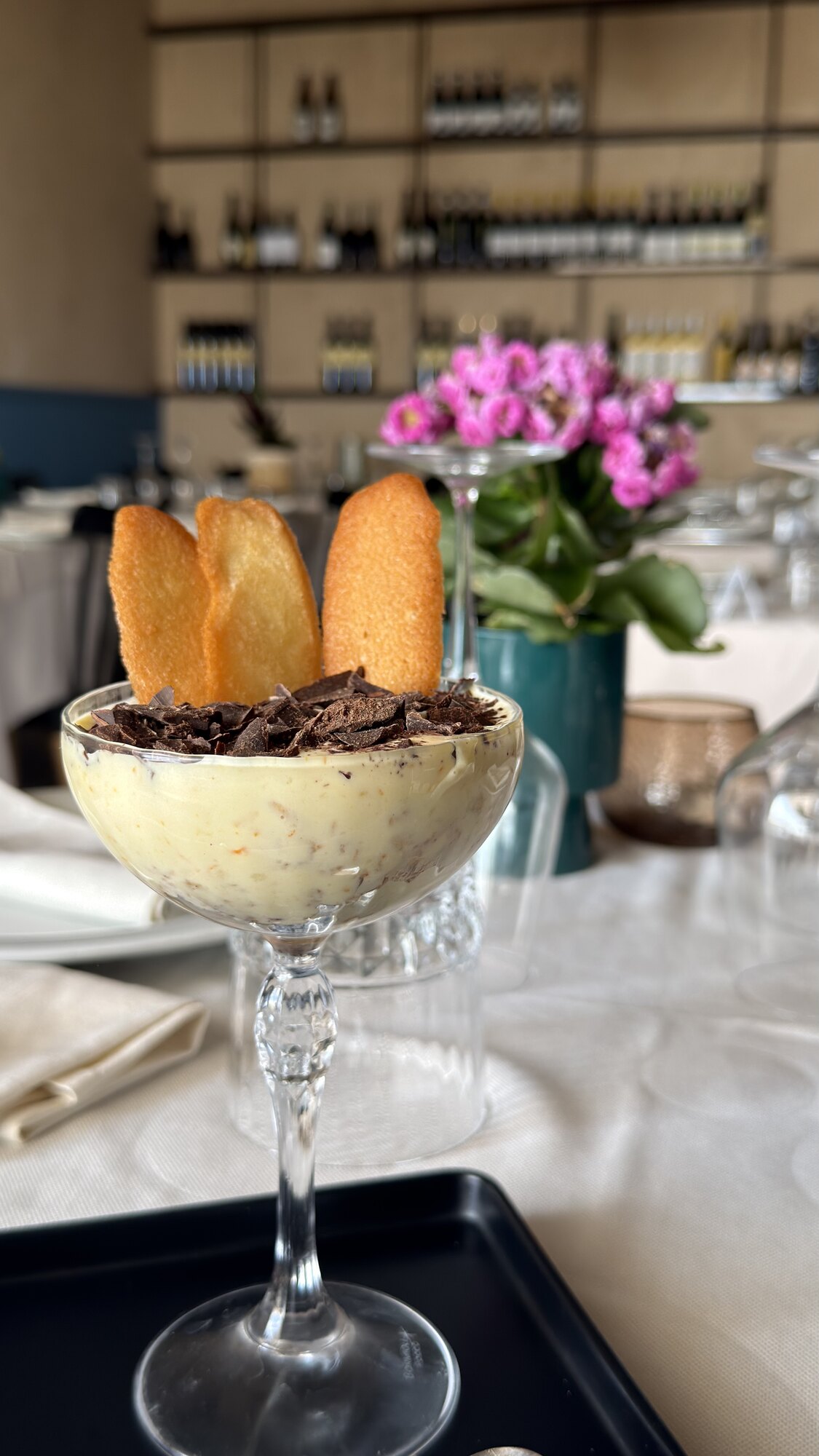 Dessert servito al tavolo da Zenzero